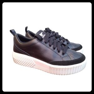 Sorel Ona Ave Low Waterproof Sneakers Womens 8.5 Black Leather Shoes NL5139-010